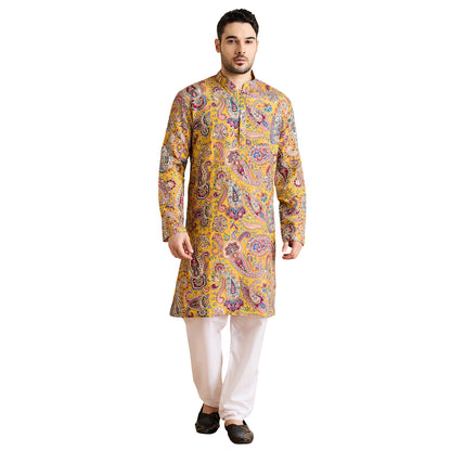 Silk Zari Kurta Set