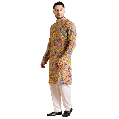 Silk Zari Kurta Set