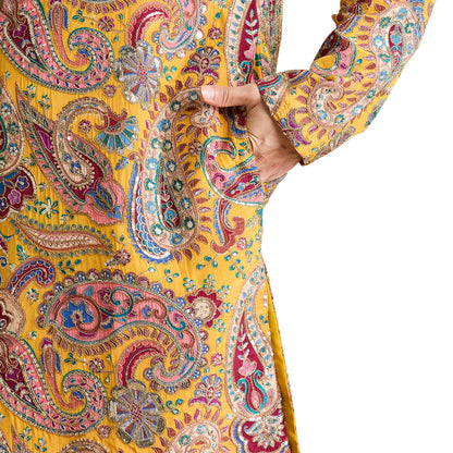 Silk Zari Kurta Set