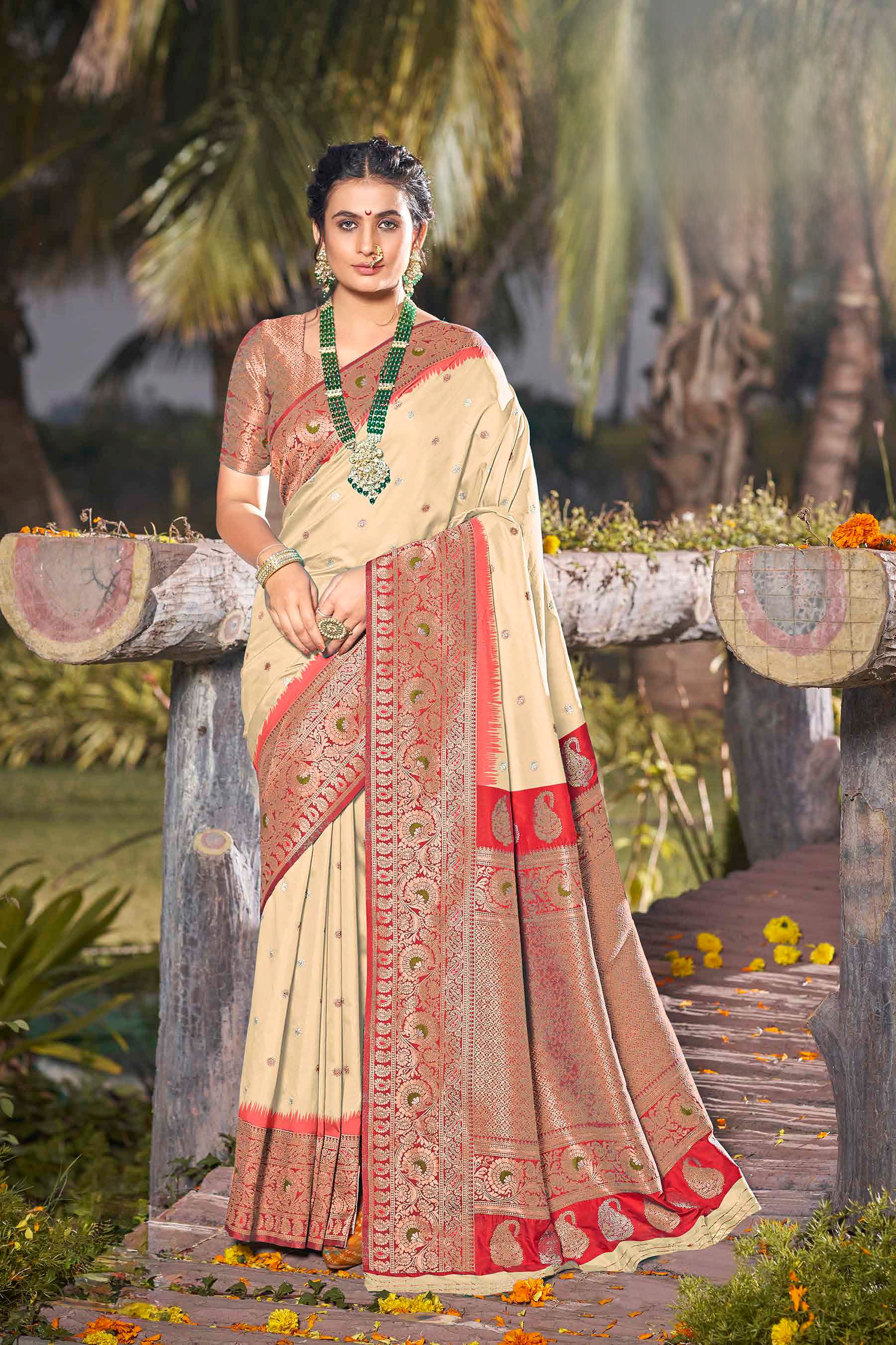 Nehal Weaving Silk Saree - Roop Darshan