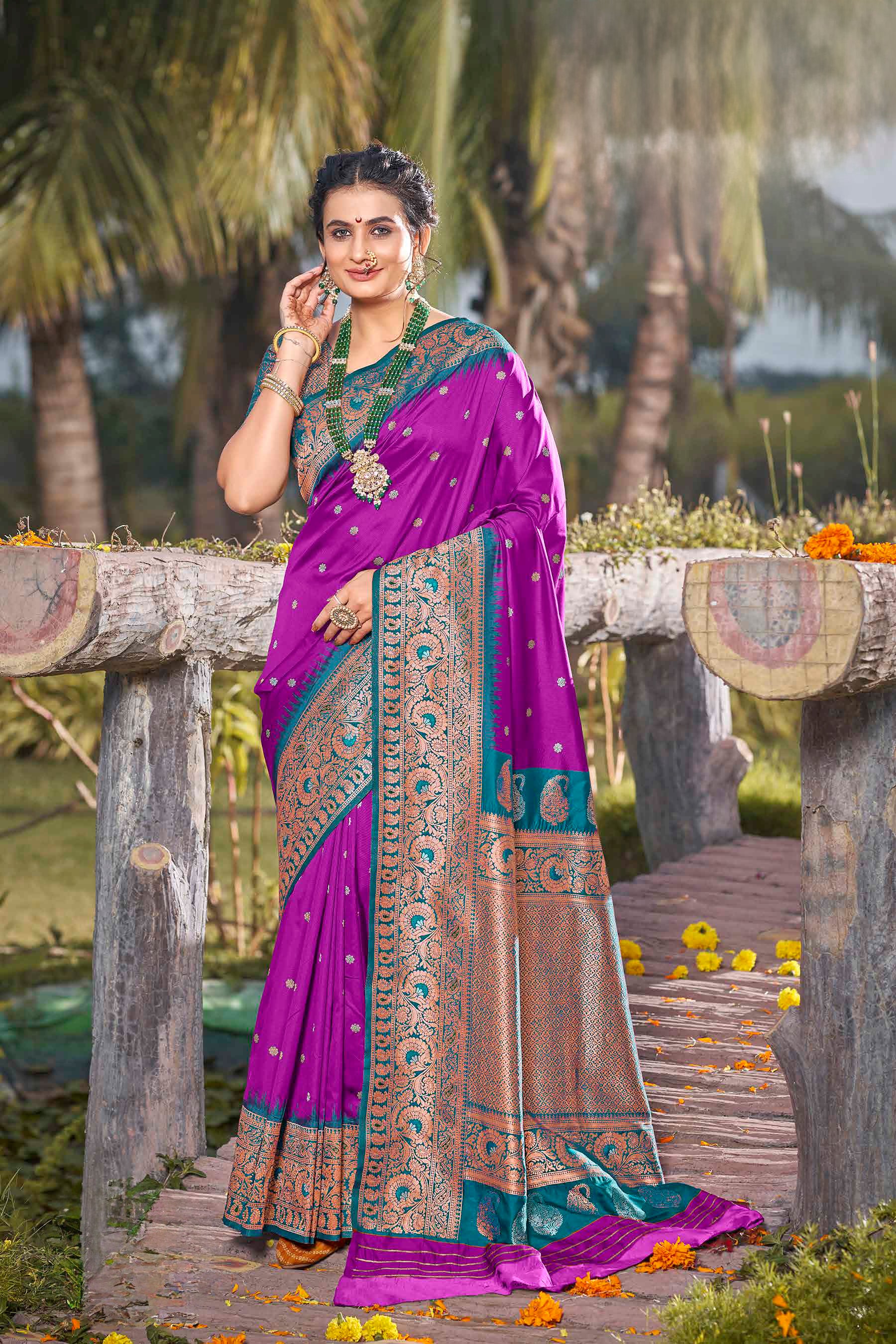 Nehal Weaving Silk Saree - Roop Darshan