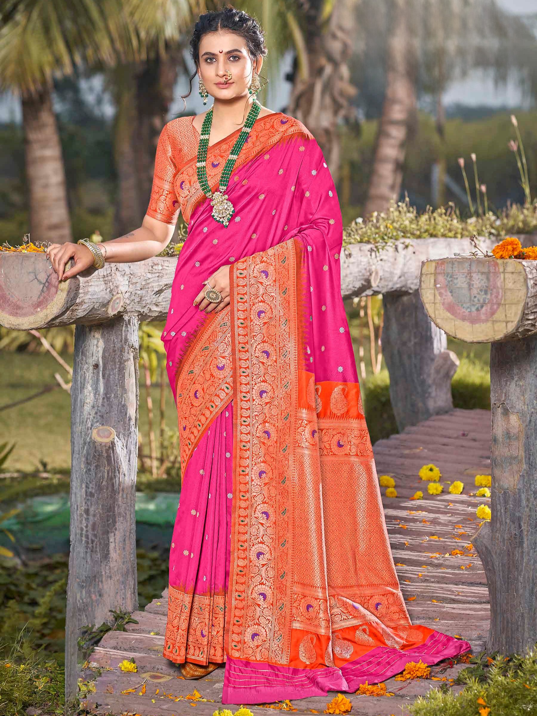 Nehal Weaving Silk Saree - Roop Darshan