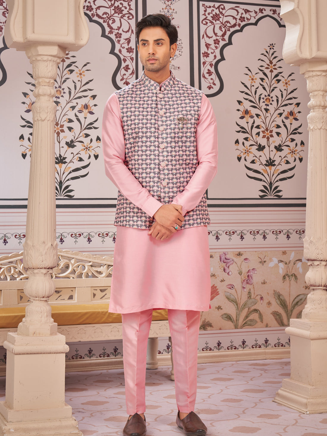Mens Kurta Set With Jacket