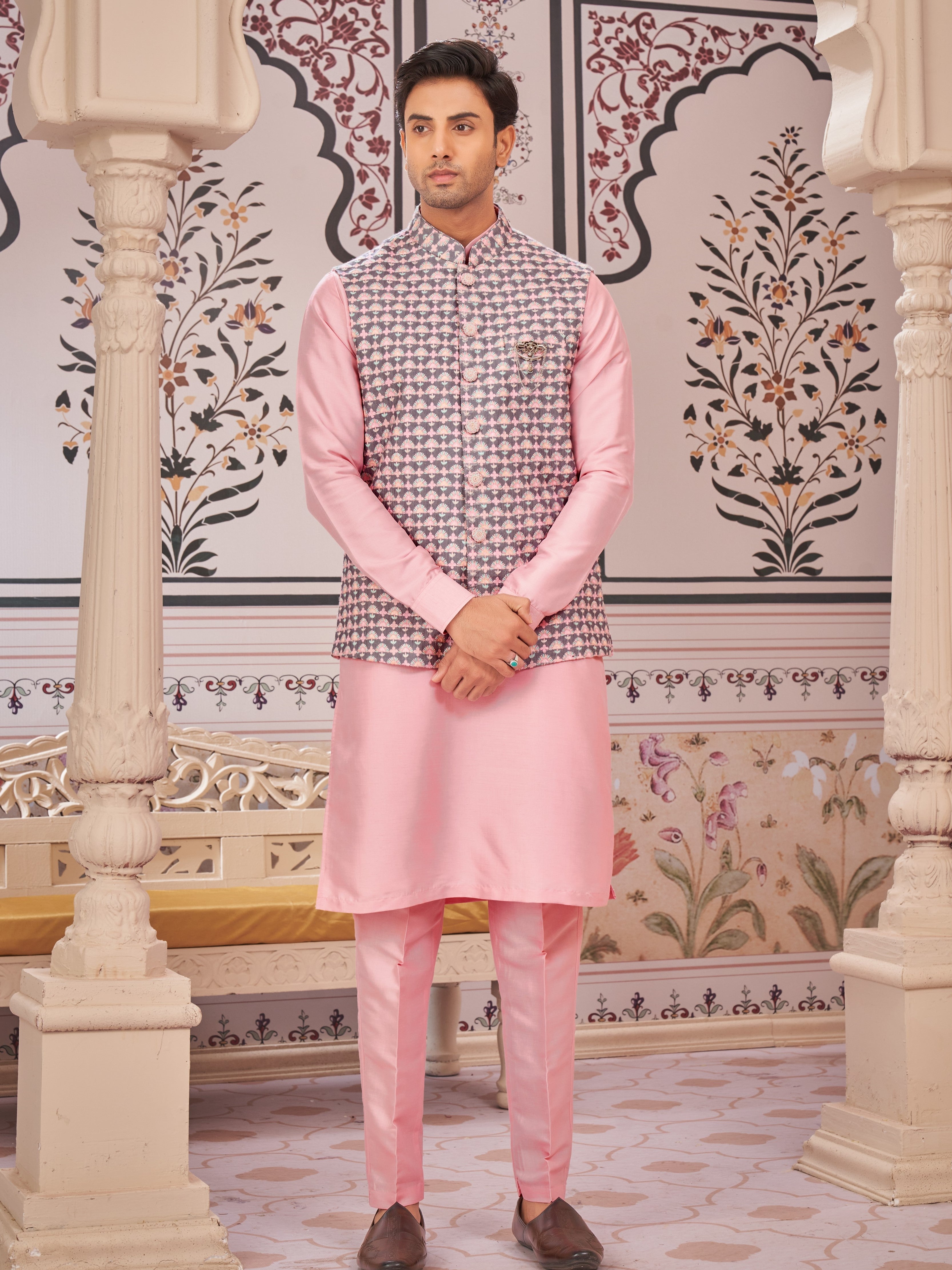 Mens Kurta Set With Jacket