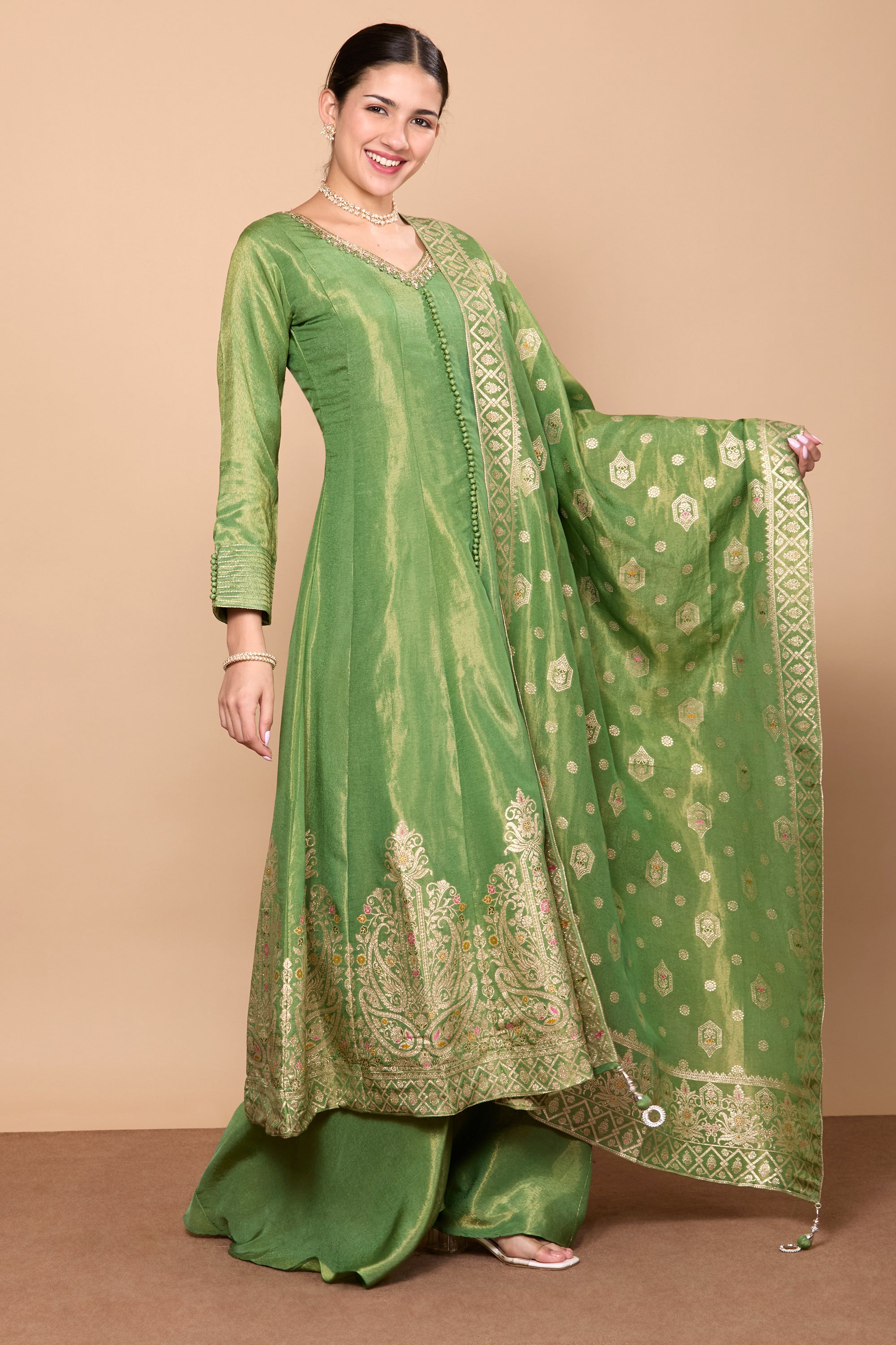 Falguni Flair Palazzo Suit - Roop Darshan
