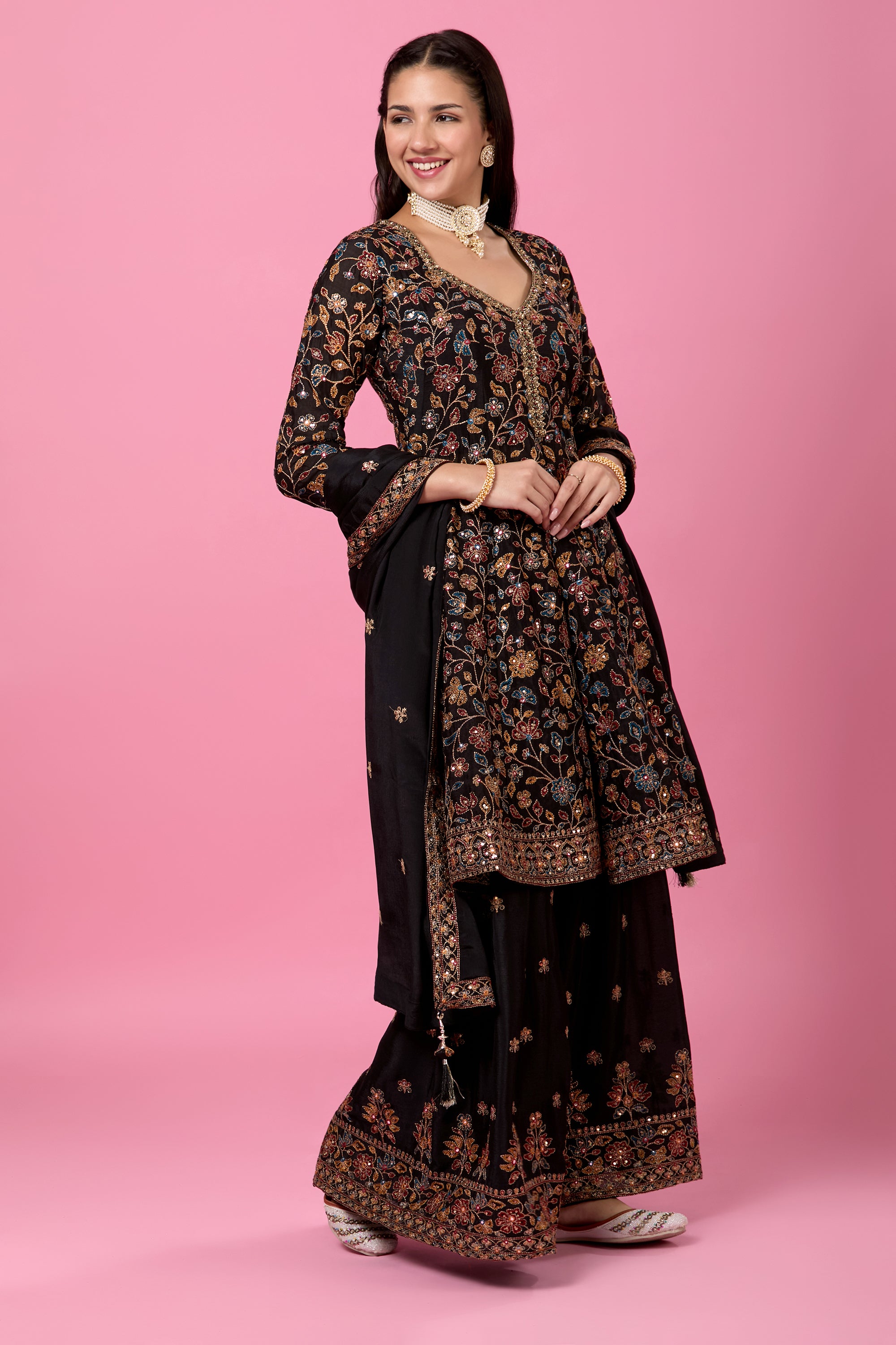 Anjali Plazzo Suit - Roop Darshan