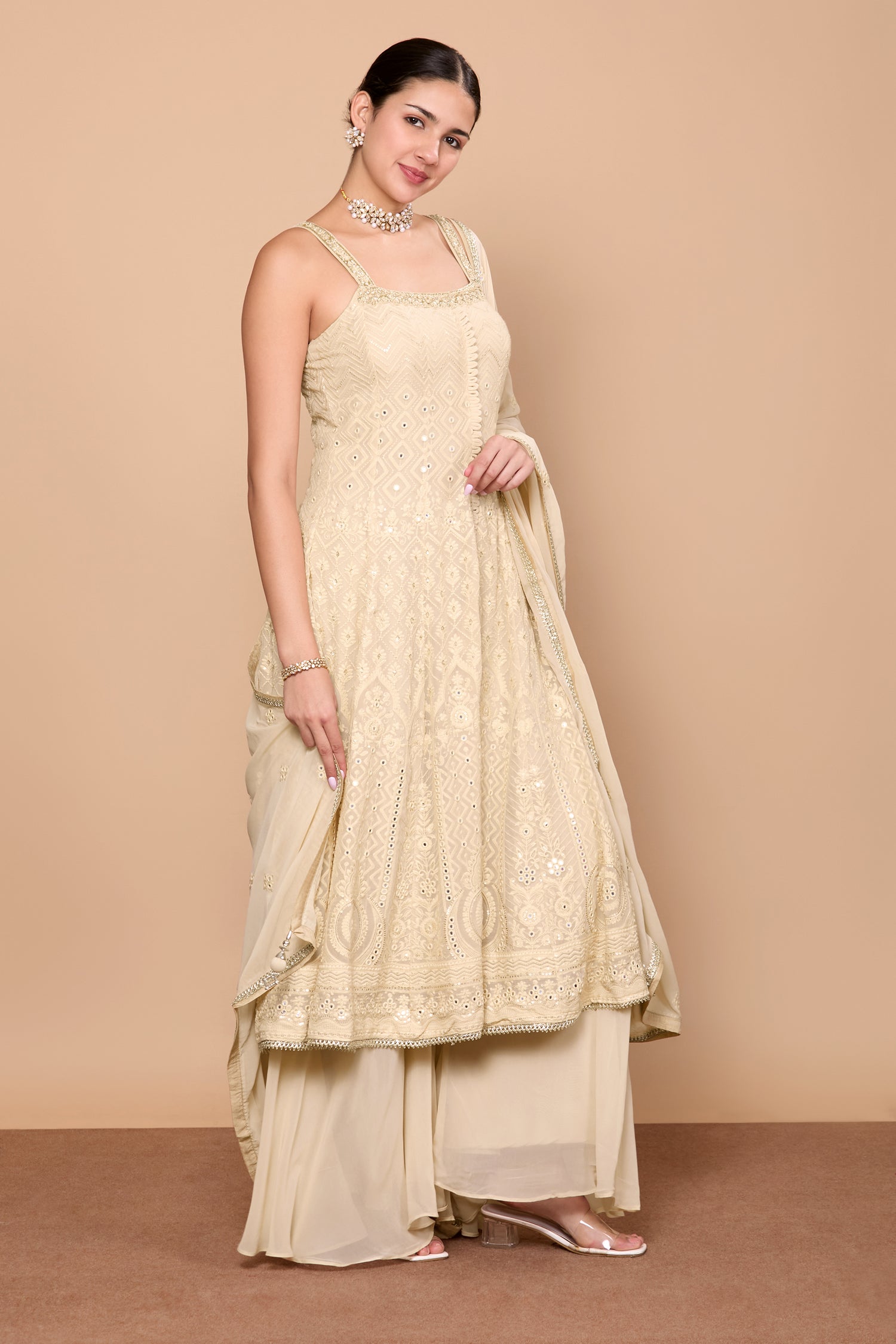 Falak Flair Plazzo Suit - Roop Darshan