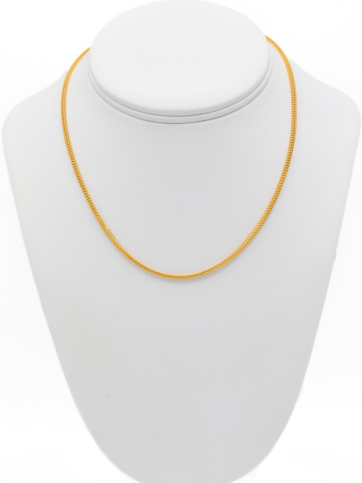 22Ct Gold Hollow Fox Tail Chain - Roop Darshan