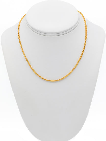 22Ct Gold Hollow Fox Tail Chain - Roop Darshan