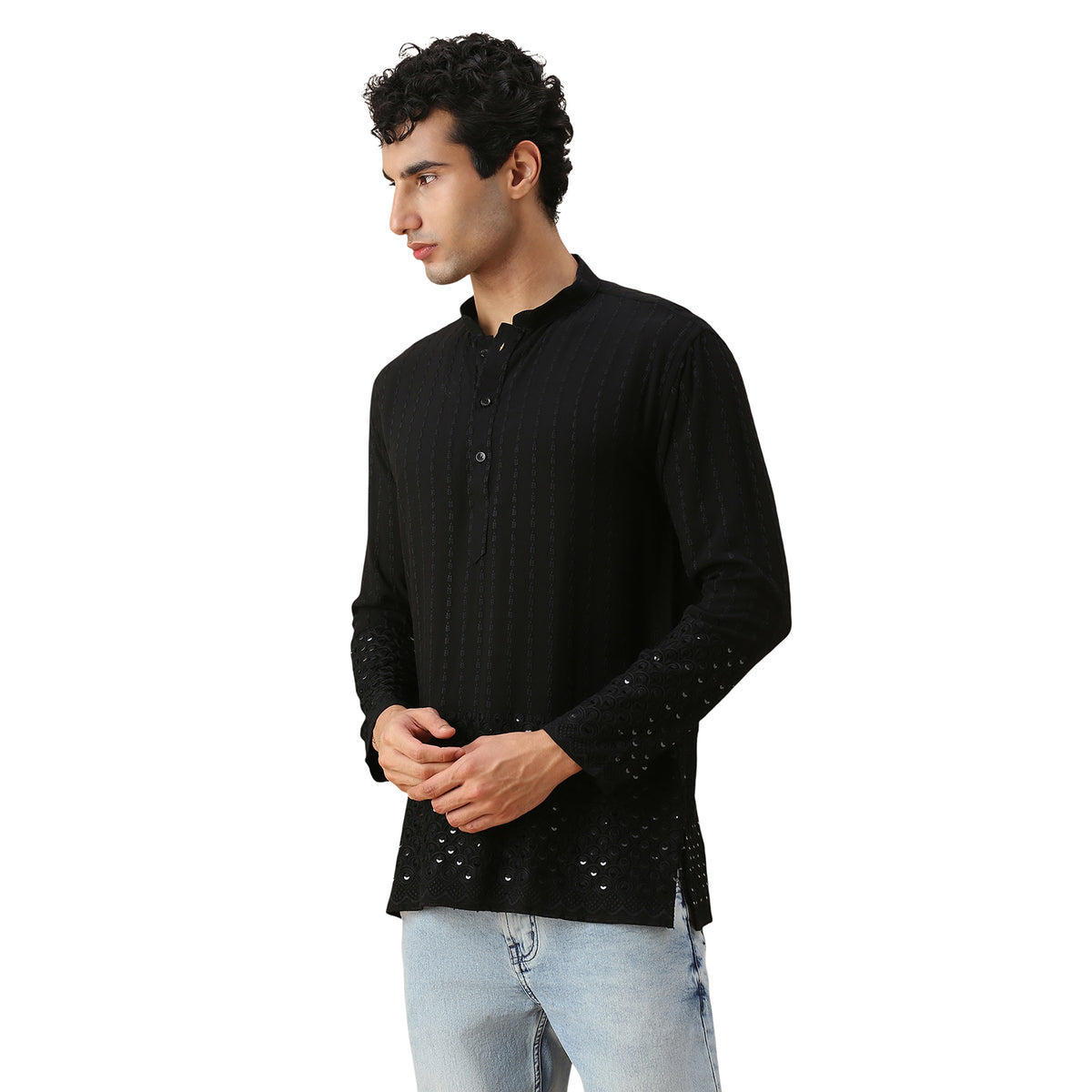 Amol Chikankari Short Kurta