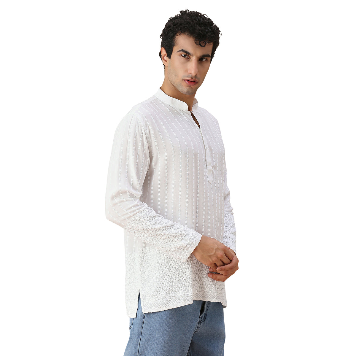 Amol Chikankari Short Kurta