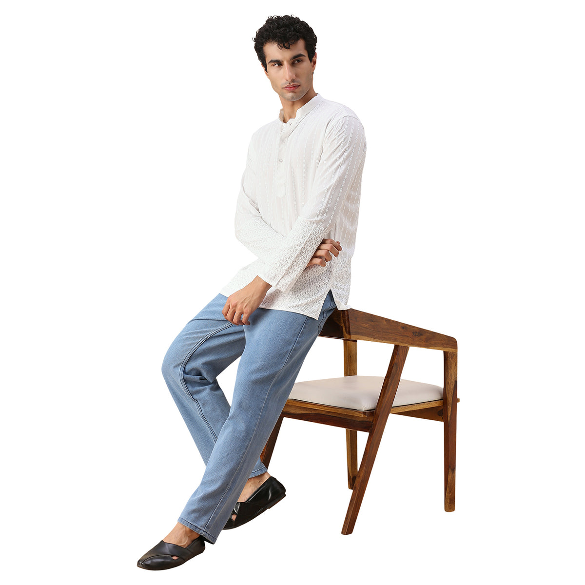 Amol Chikankari Short Kurta