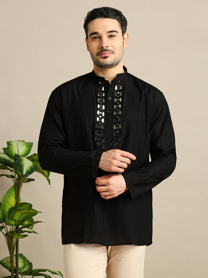 Silk Embroidery Short Kurti