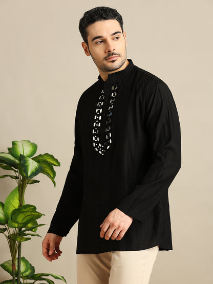 Silk Embroidery Short Kurti
