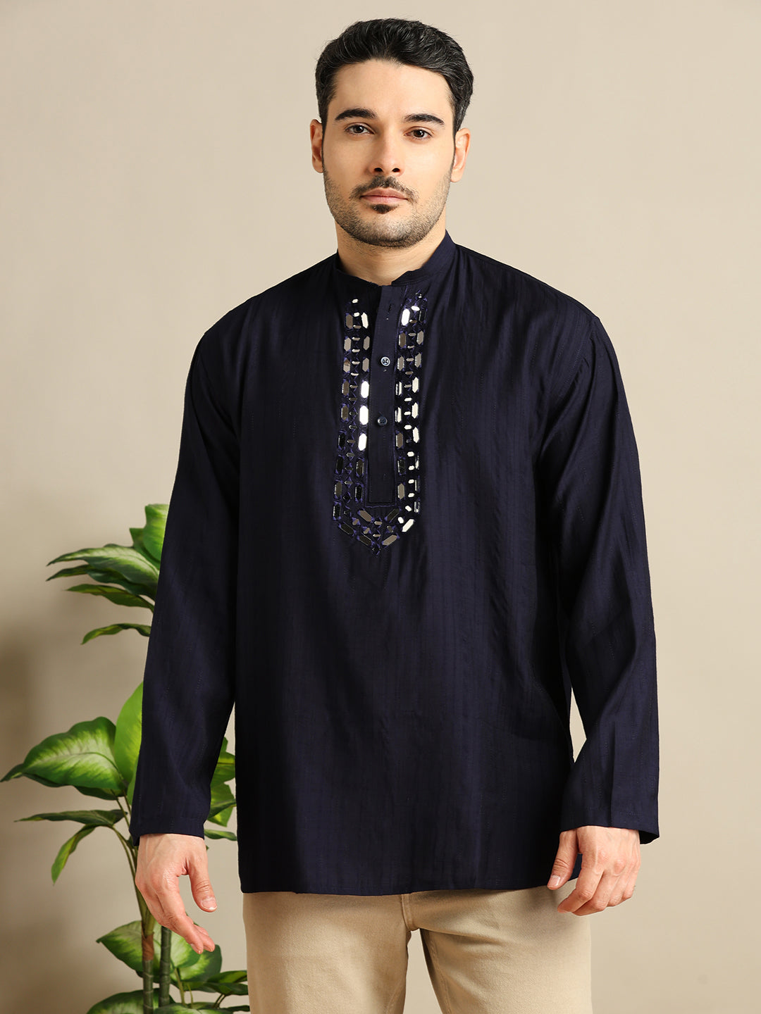 Silk Embroidery Short Kurti