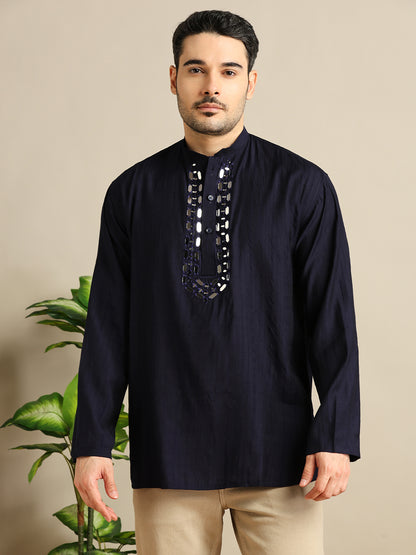 Silk Embroidery Short Kurti