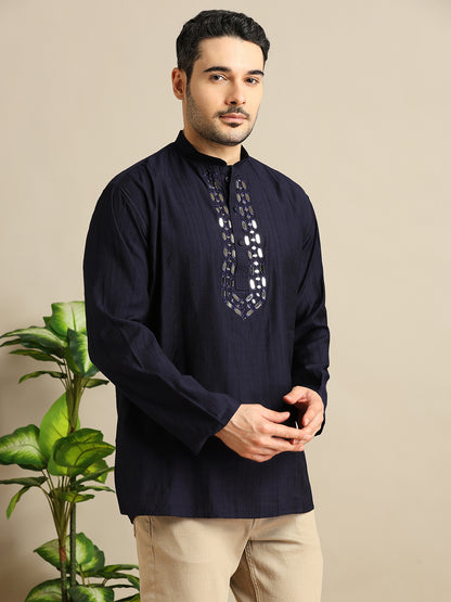 Silk Embroidery Short Kurti