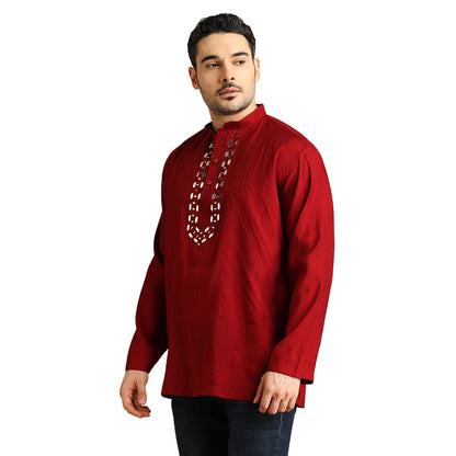 Silk Embroidery Short Kurti
