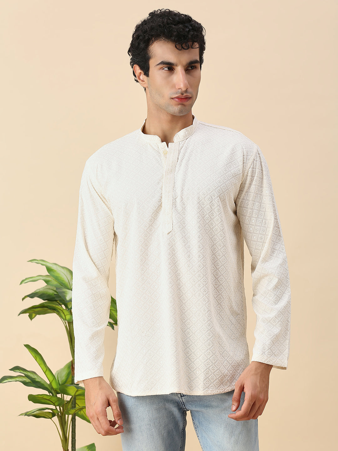 Viraj Chikankari Short Kurta