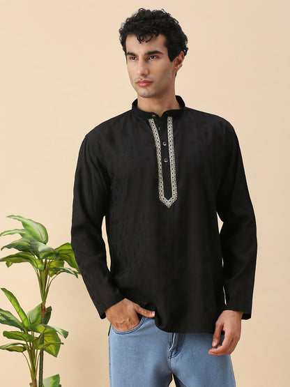 Rudran Silk Short Kurta
