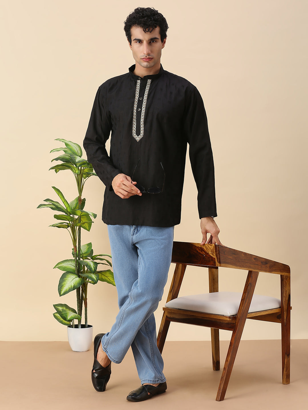 Rudran Silk Short Kurta