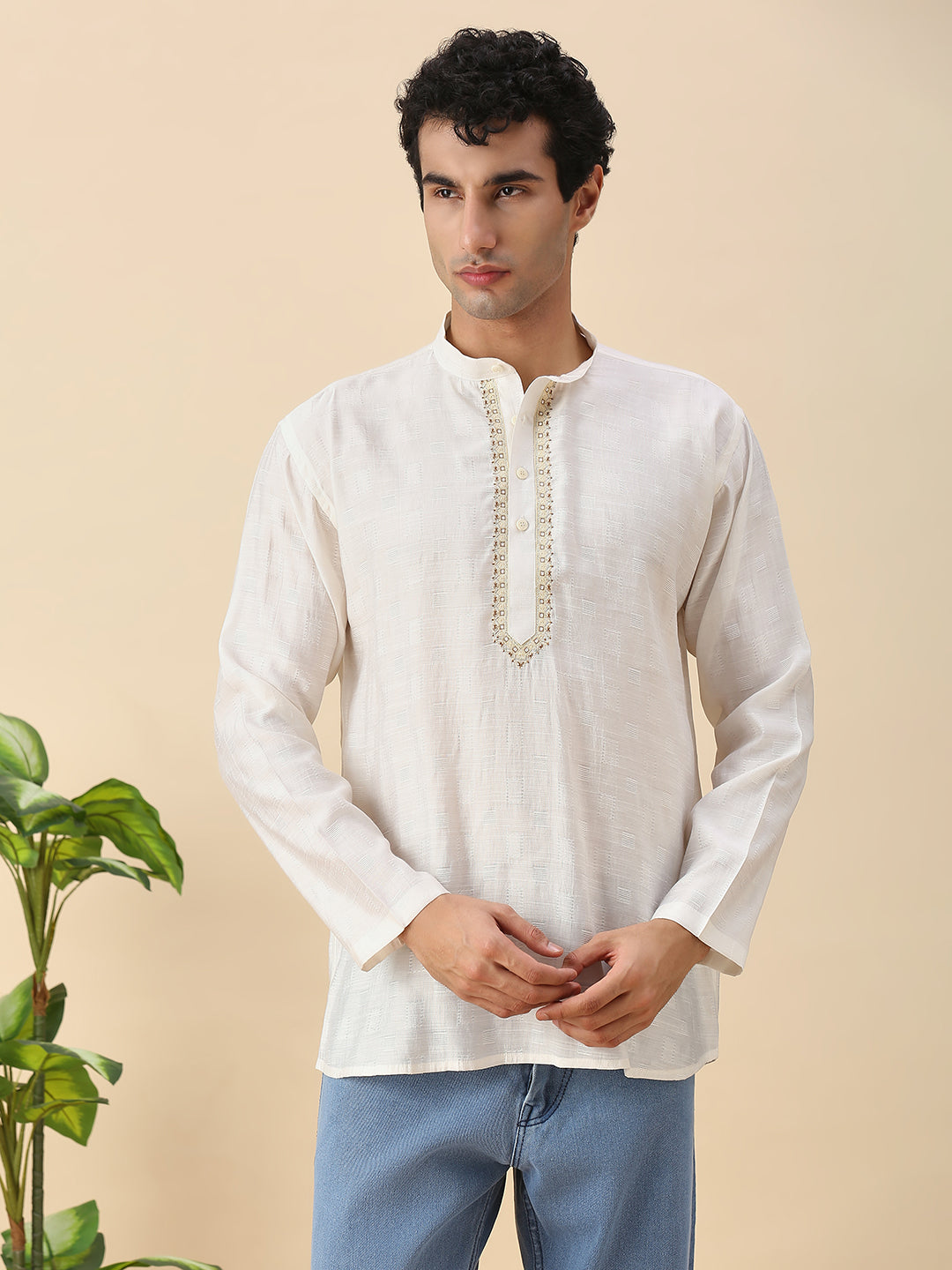Rudran Silk Short Kurta