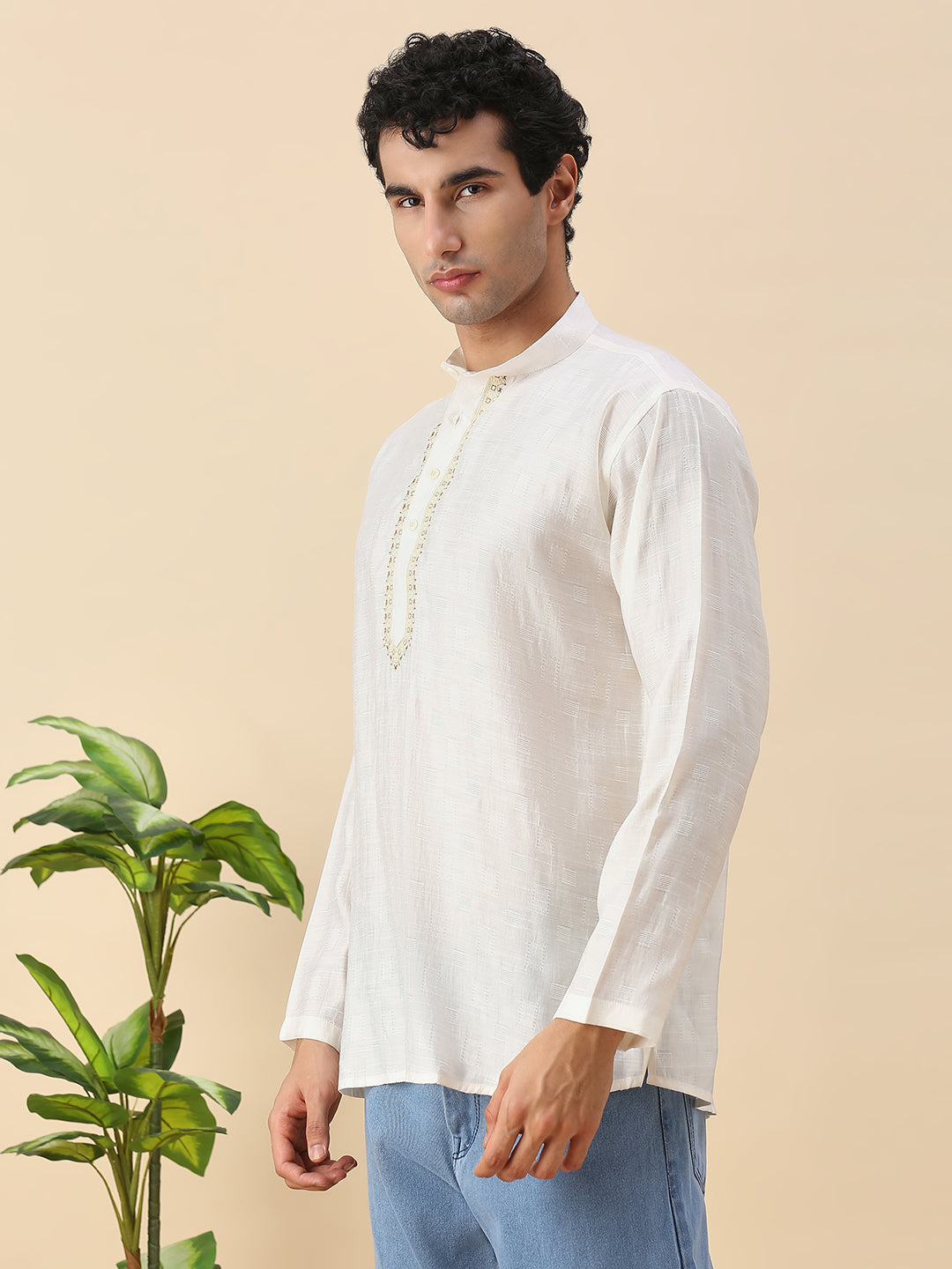 Rudran Silk Short Kurta