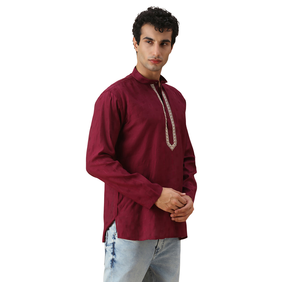 Rudran Silk Short Kurta