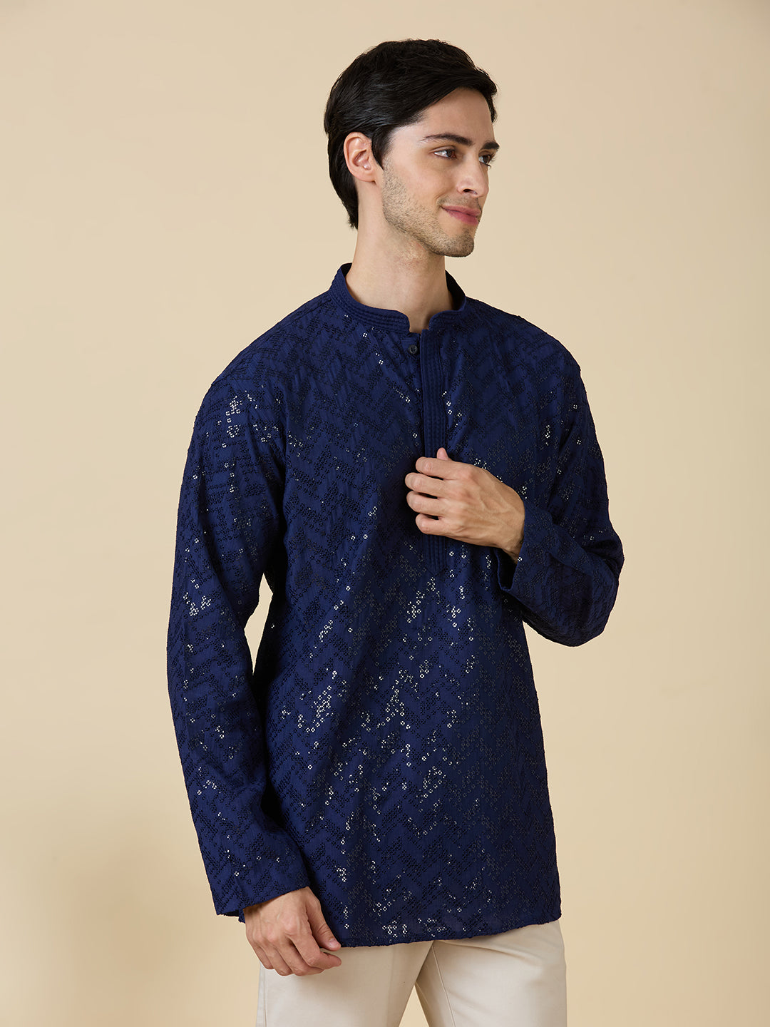 Saarth Chikankari Short Kurta