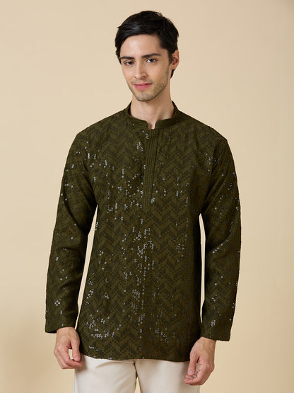 Saarth Chikankari Short Kurta