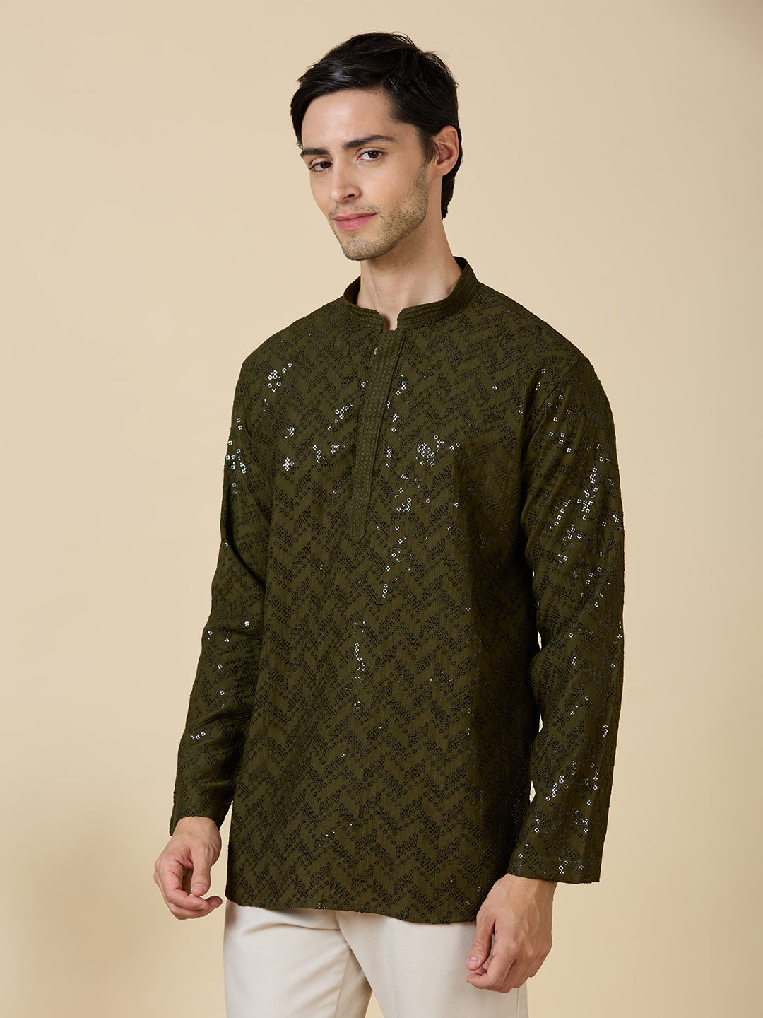 Saarth Chikankari Short Kurta