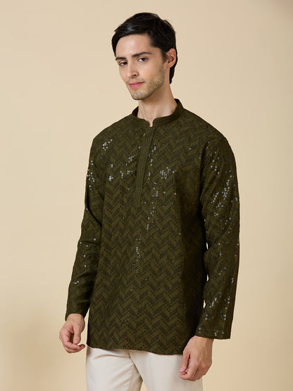 Saarth Chikankari Short Kurta