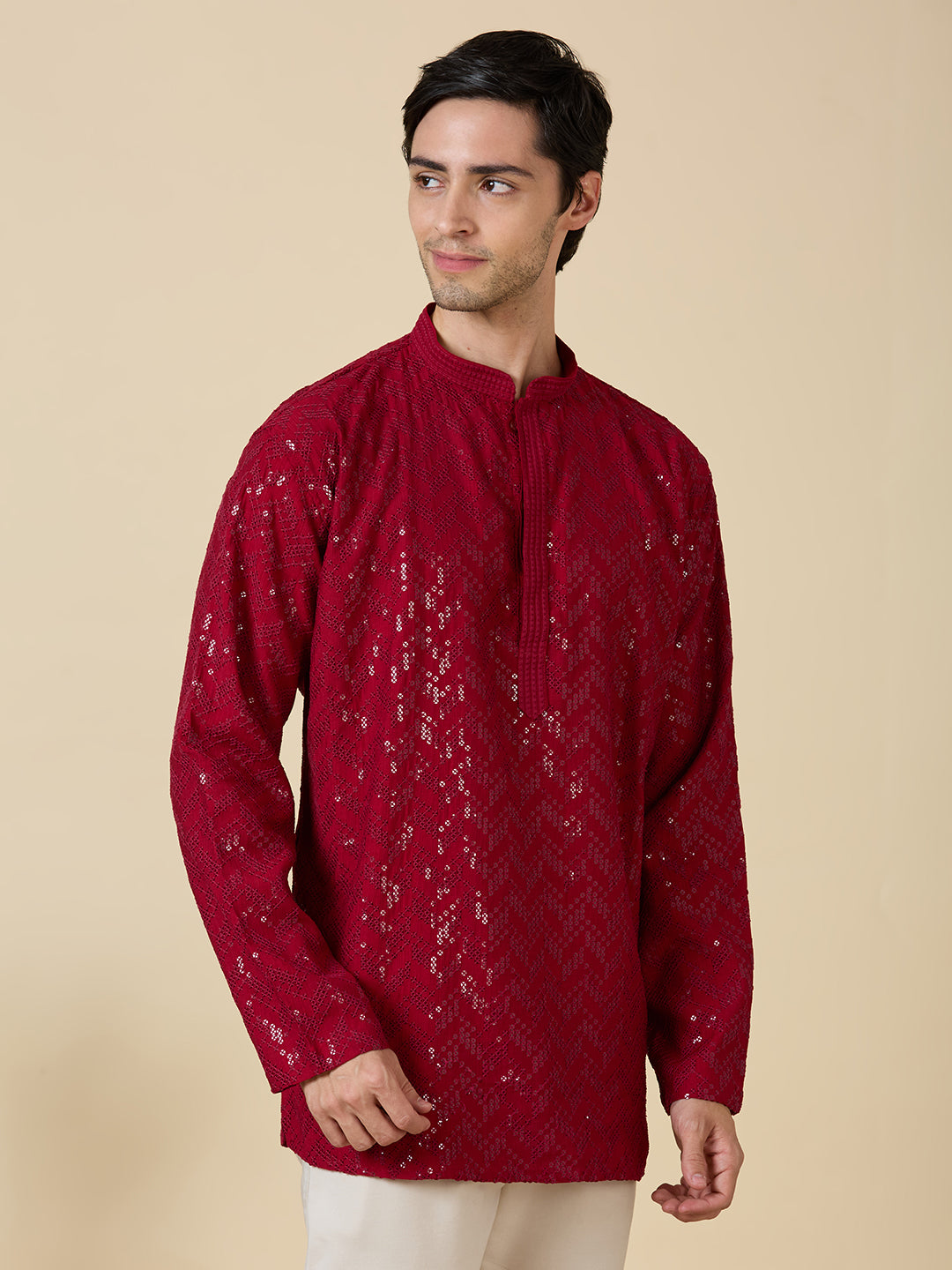 Saarth Chikankari Short Kurta
