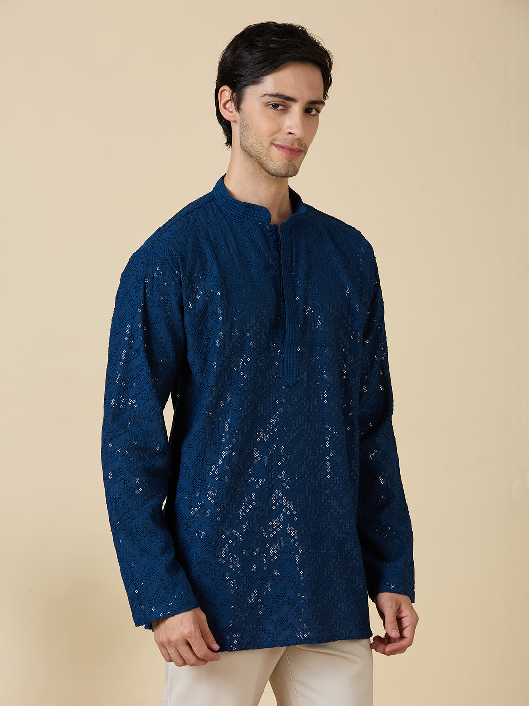 Saarth Chikankari Short Kurta
