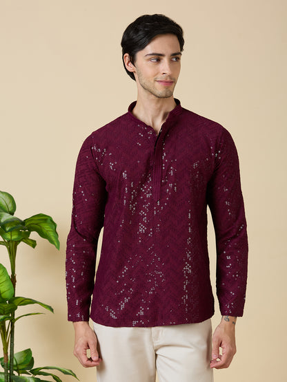 Saarth Chikankari Short Kurta