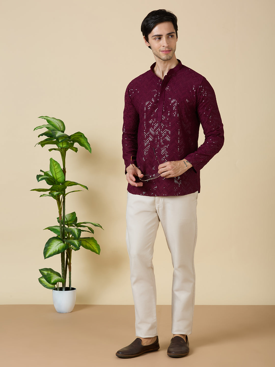 Saarth Chikankari Short Kurta