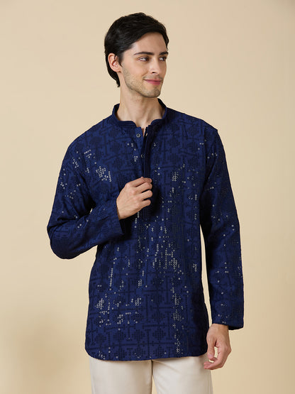 Vrij Chikankari Short Kurta
