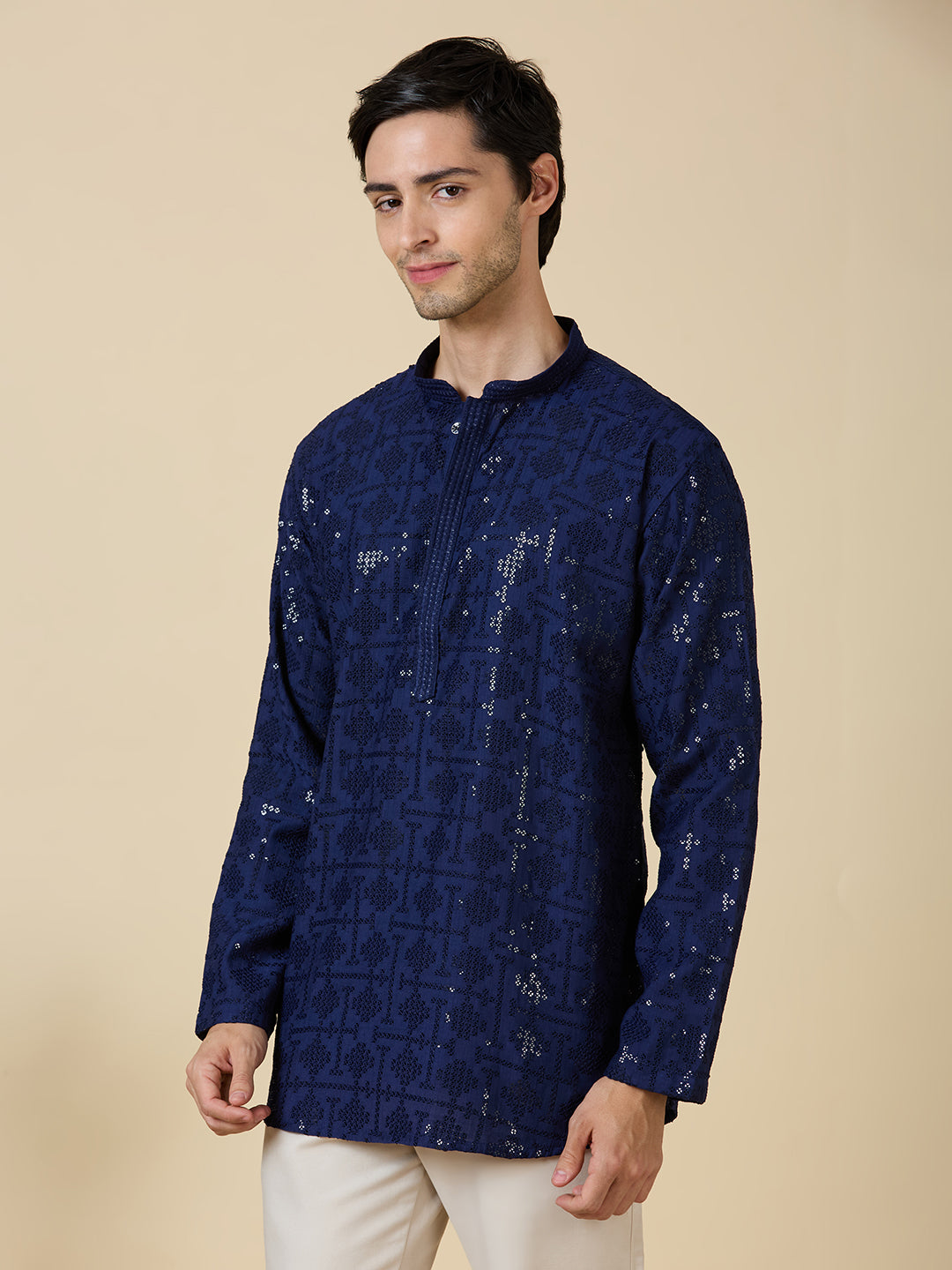 Vrij Chikankari Short Kurta