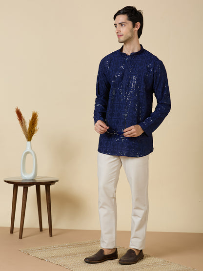 Vrij Chikankari Short Kurta