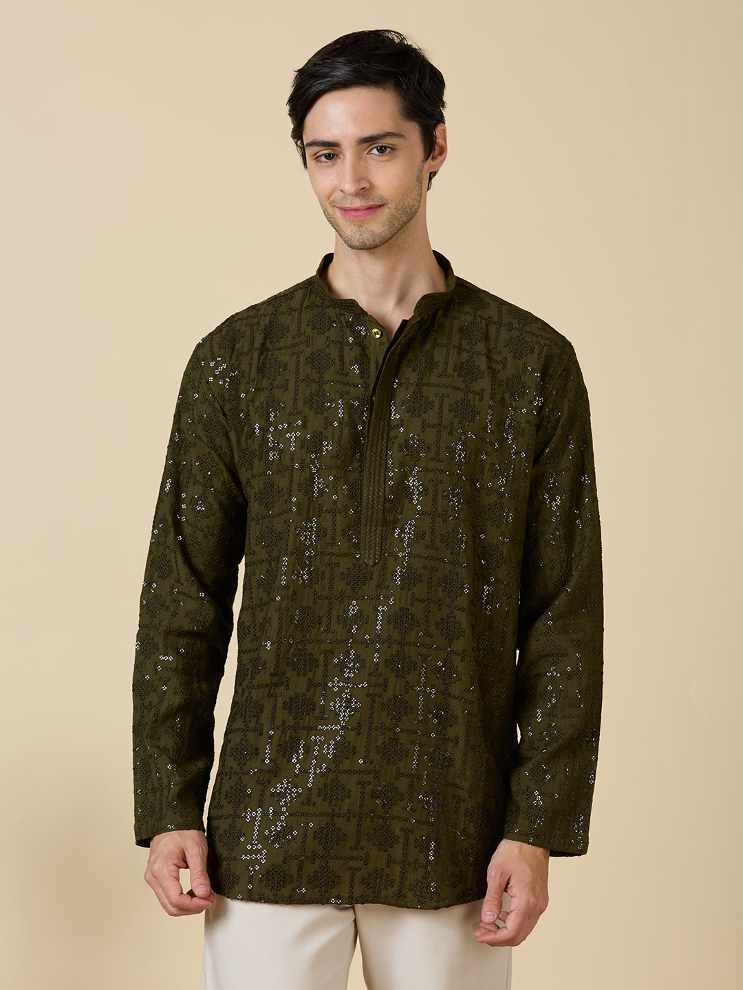 Vrij Chikankari Short Kurta