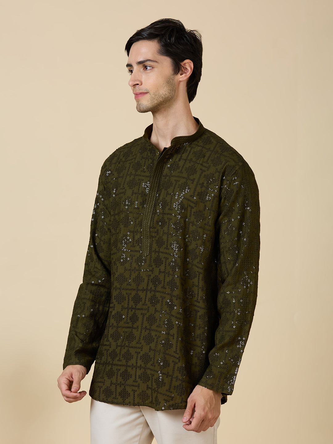 Vrij Chikankari Short Kurta