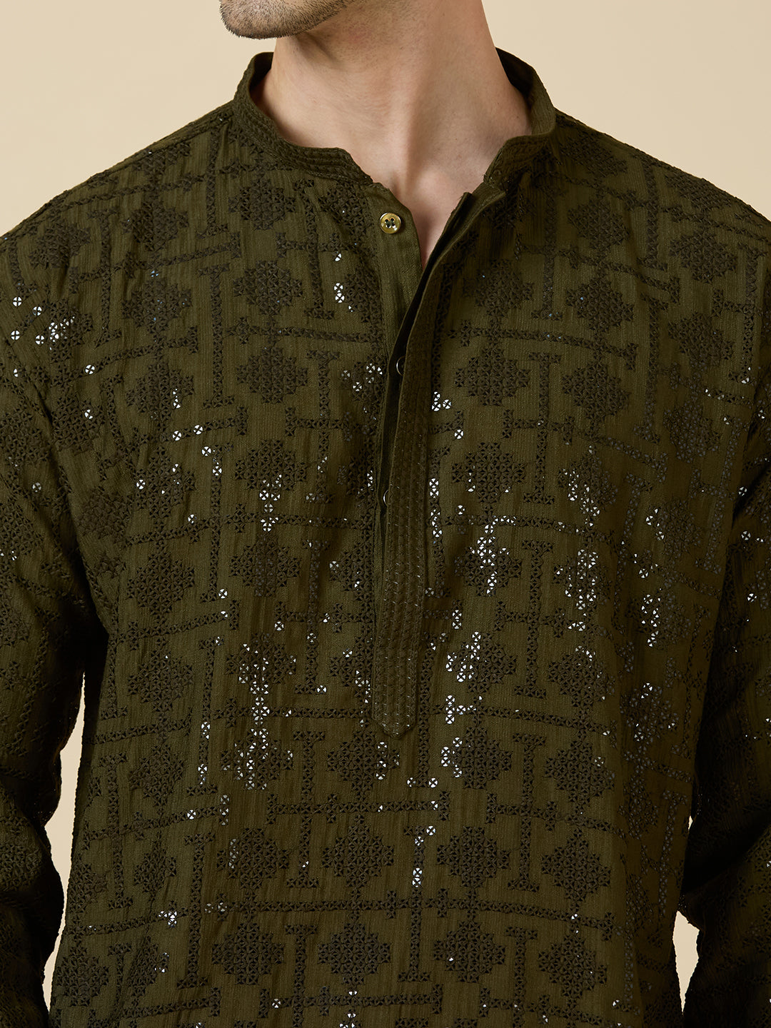Vrij Chikankari Short Kurta