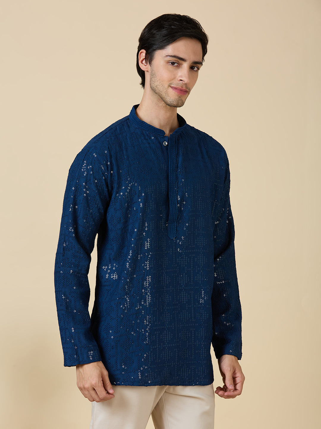 Vrij Chikankari Short Kurta