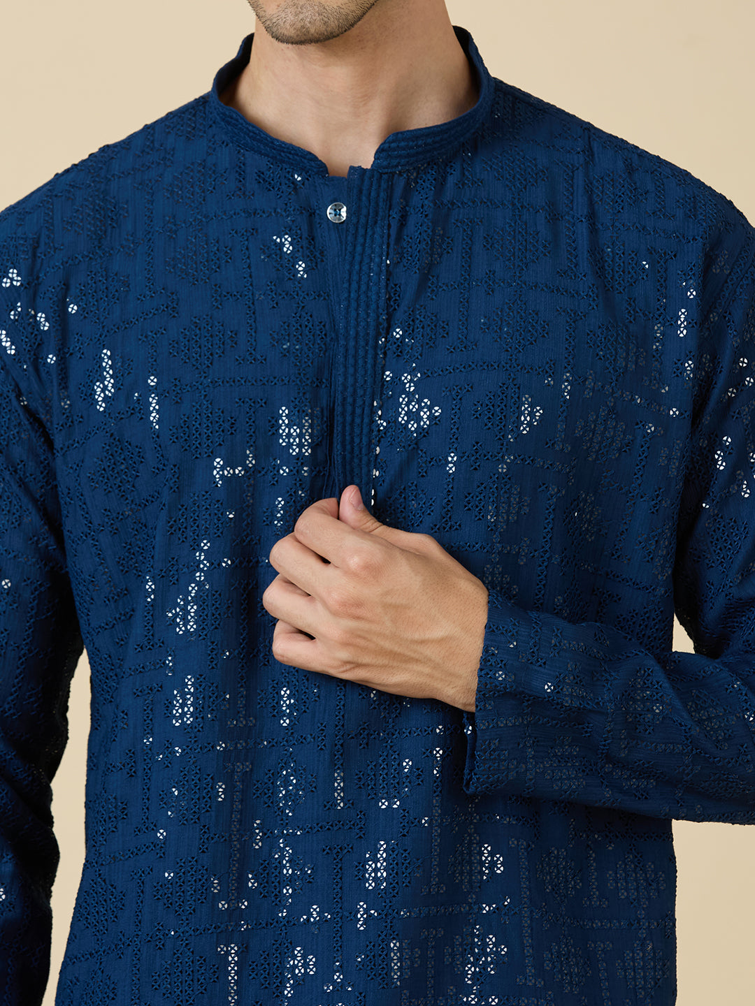 Vrij Chikankari Short Kurta