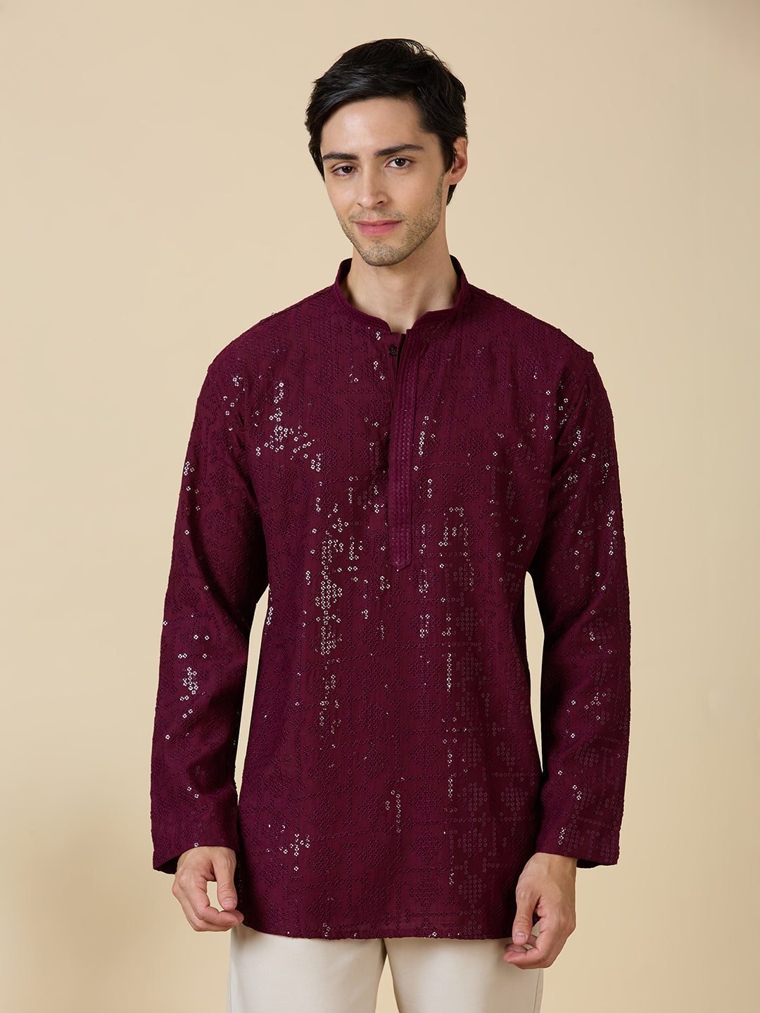 Vrij Chikankari Short Kurta