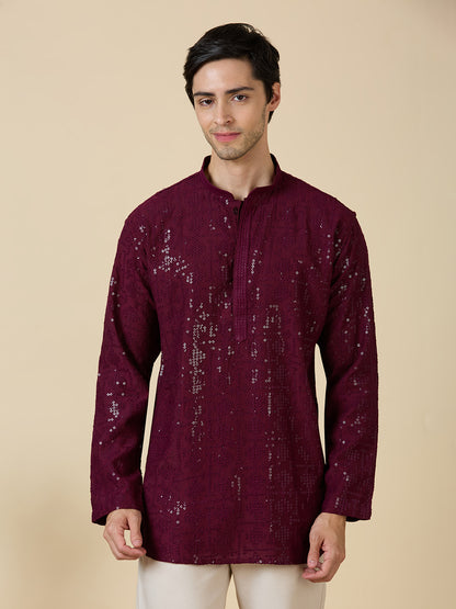 Vrij Chikankari Short Kurta