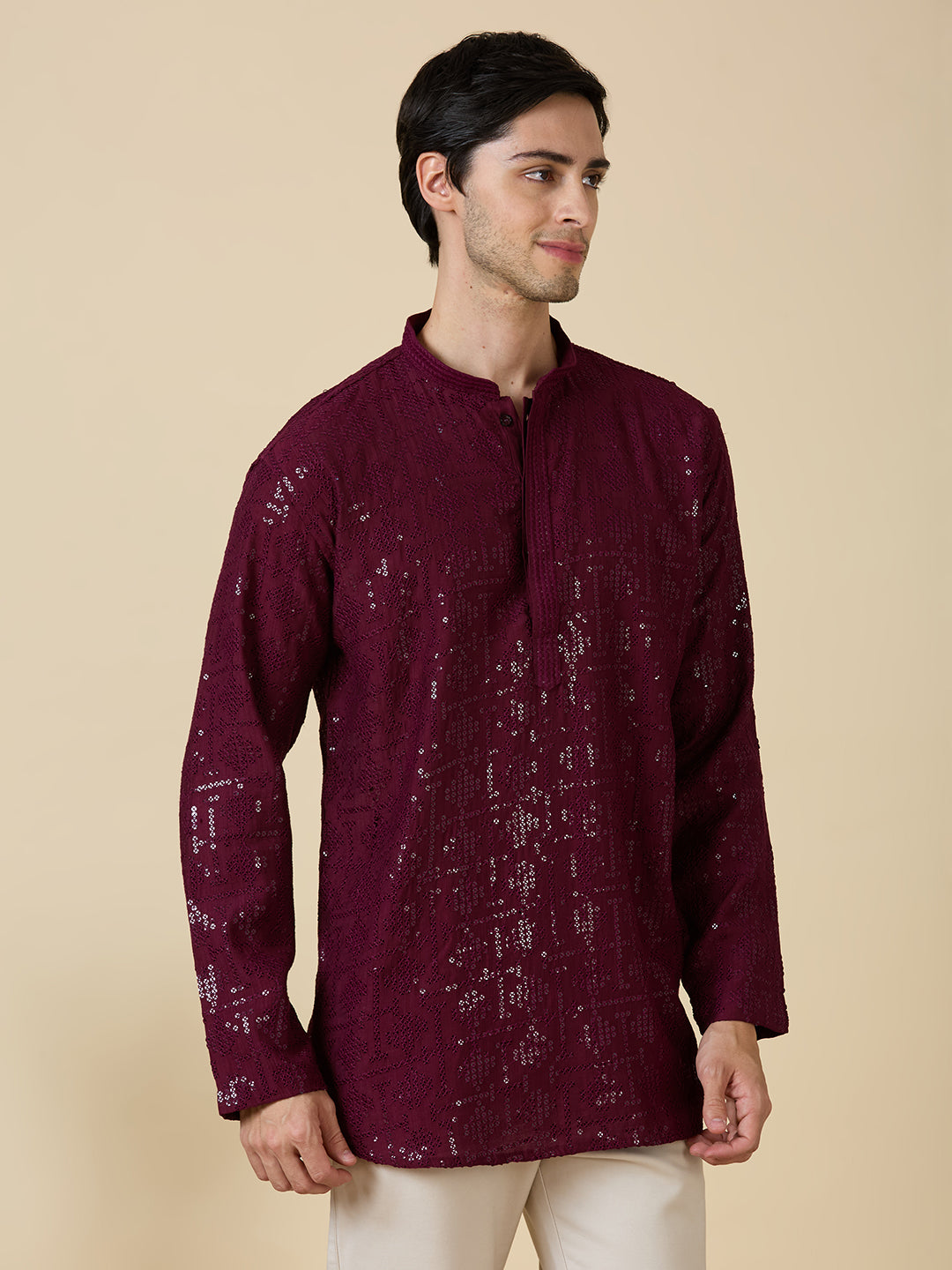 Vrij Chikankari Short Kurta