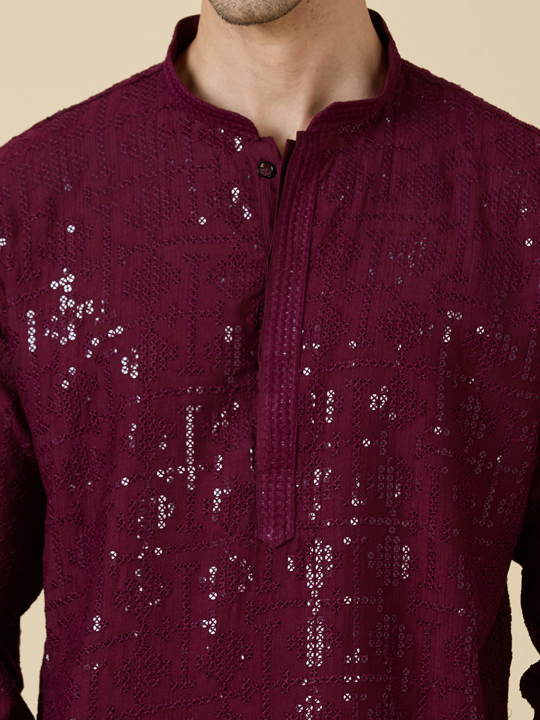 Vrij Chikankari Short Kurta