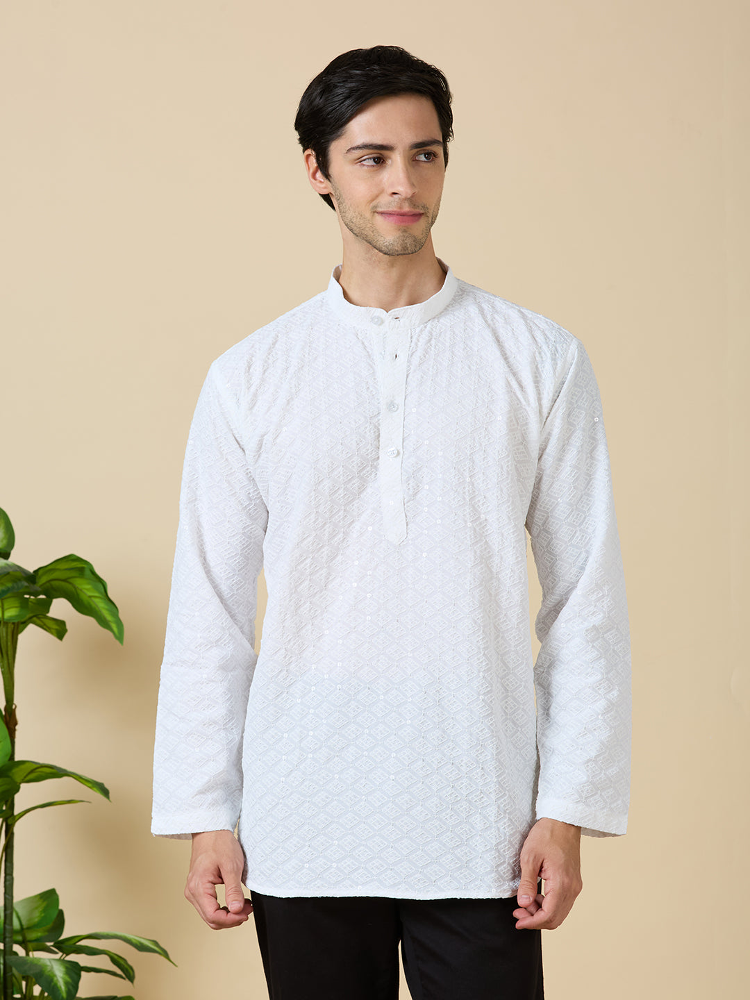 Nirav Chikankari Short Kurta