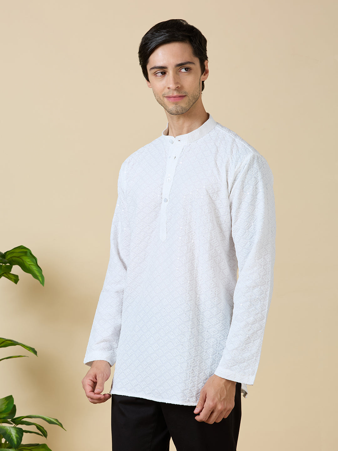 Nirav Chikankari Short Kurta